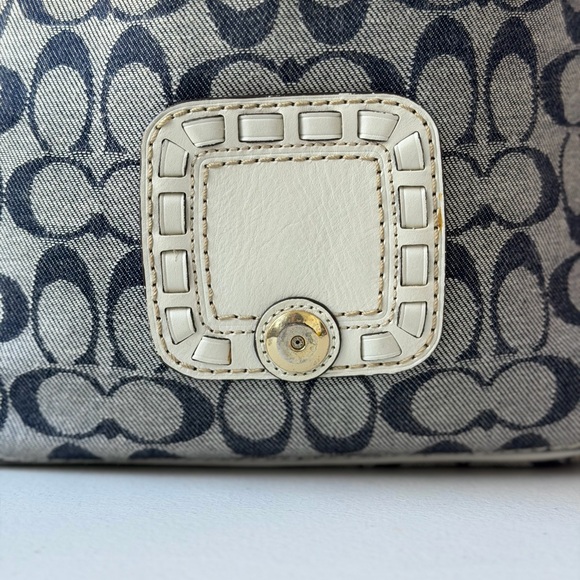 Coach Resort Denim Bleecker Shoulder Flap Bag - Picture 8 of 16